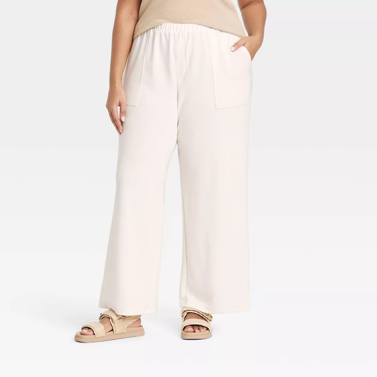Women's Mid-Rise Sandwash Pull-On Knit Leisure Utility Pants - A New Day™ | Target