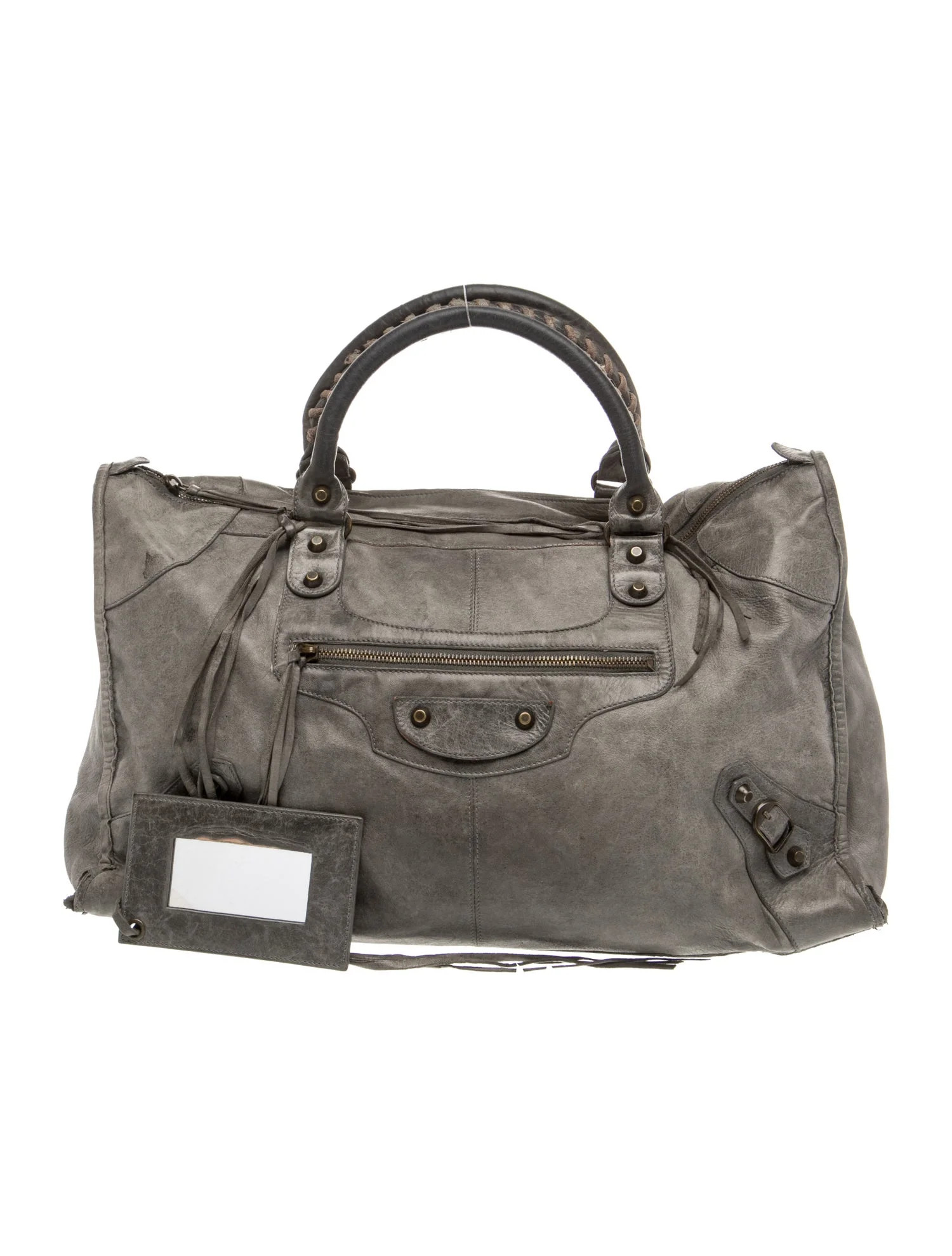 Balenciaga Leather Work - Grey Handle Bags, Handbags - BAL374609 | The RealReal | The RealReal