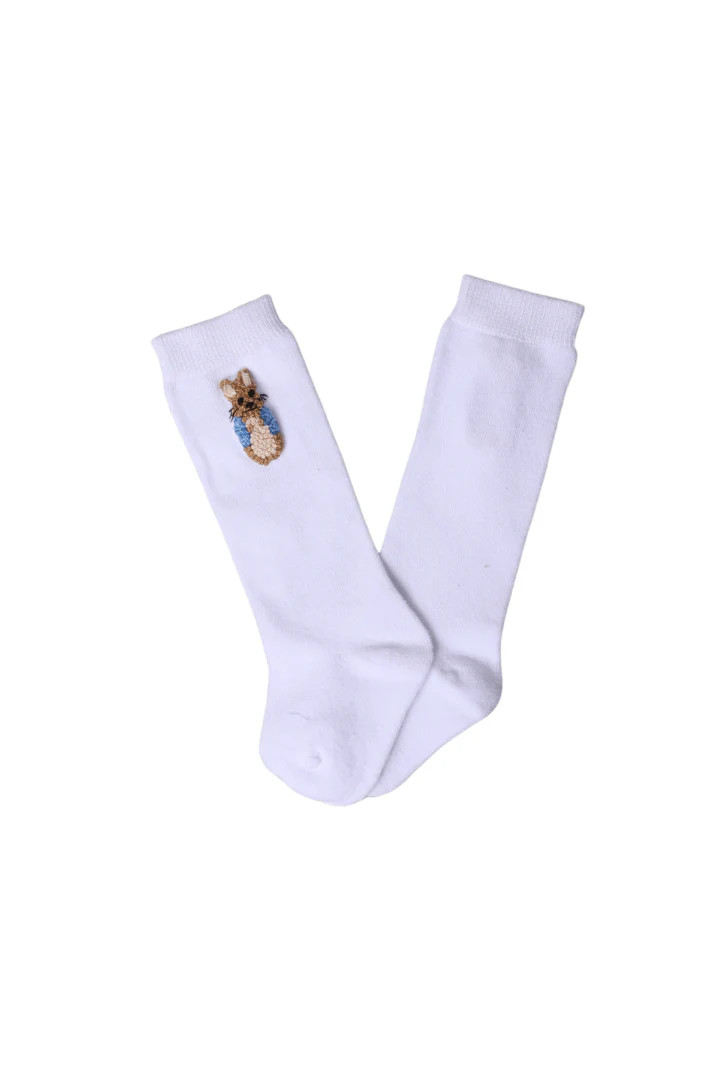 French Knot Peter Rabbit Knee Socks | The Smocked Flamingo
