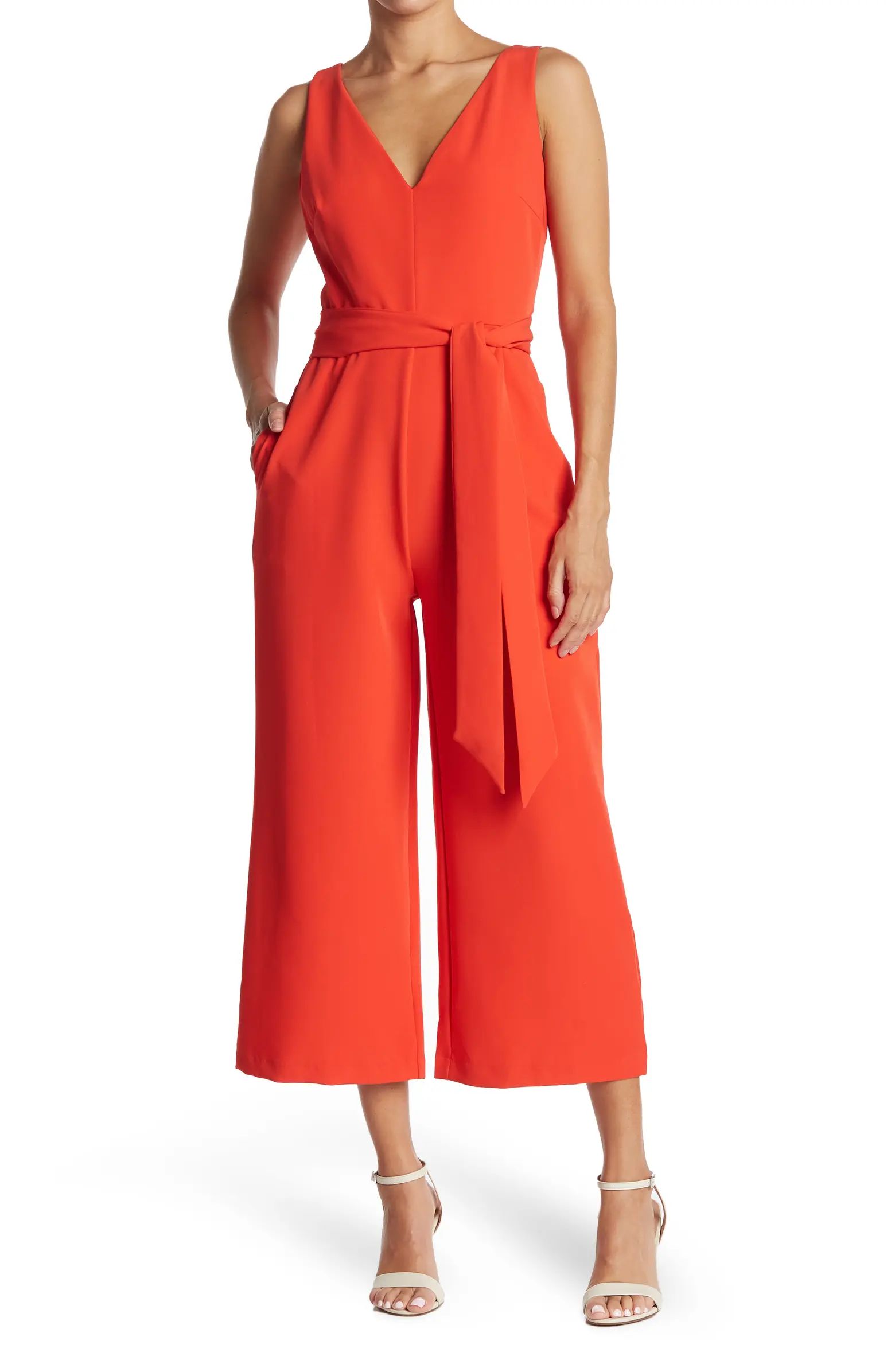 SAM EDELMAN Crop Tie Waist Jumpsuit | Nordstromrack | Nordstrom Rack