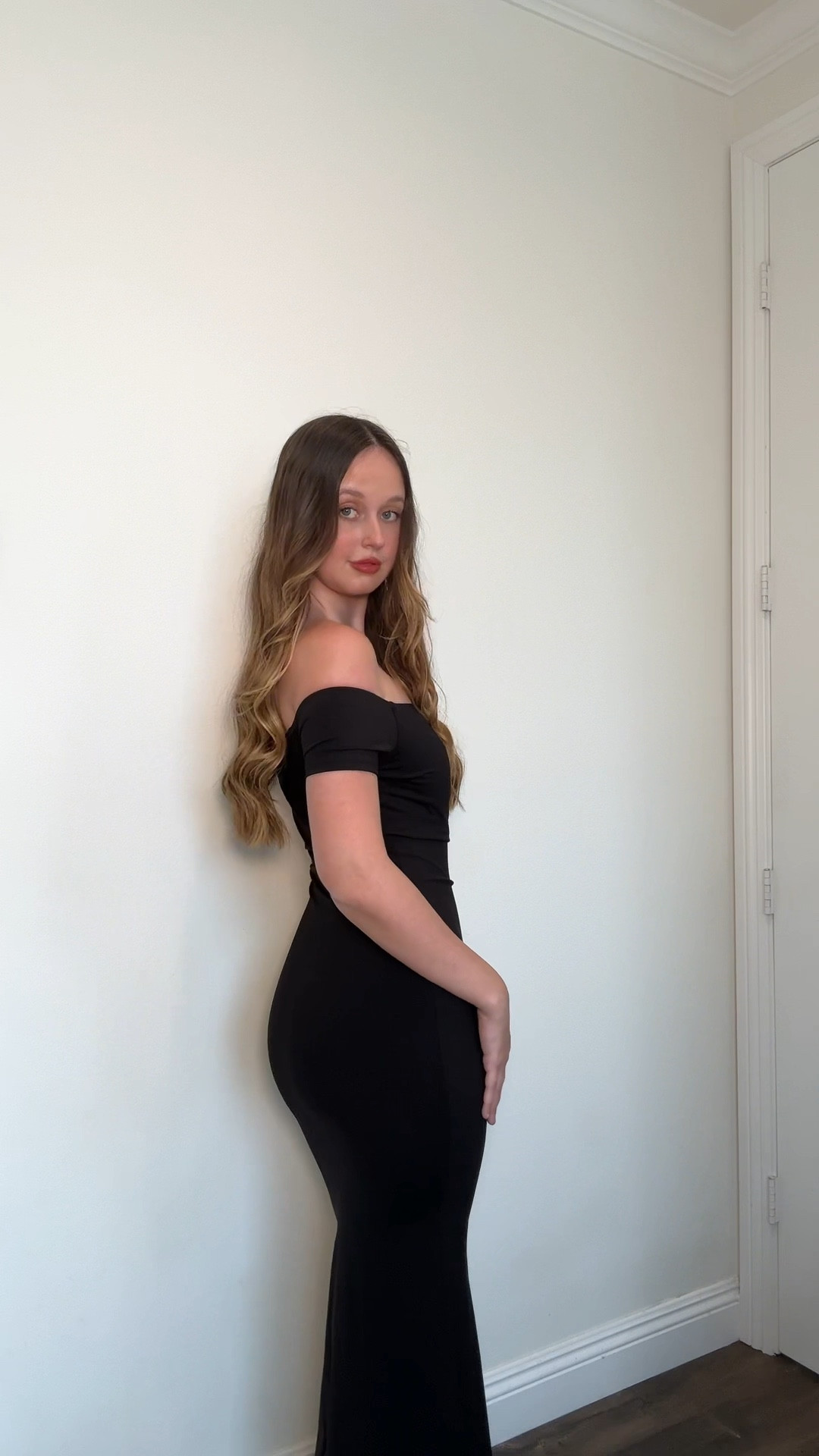 the most perfect black fitted long dress 🖤

#LTKfindsunder100 #LTKstyletip