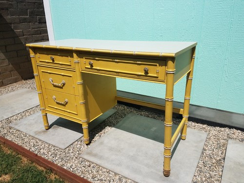 Thomasville Allegro Faux Bamboo Writing Desk Chinoiserie Campaign | eBay | eBay US