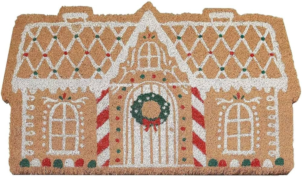 Christmas Decor,Christmas Gingerbread House Shaped Area Rug,Non-Slip Ultra Soft Microfiber Door M... | Amazon (US)