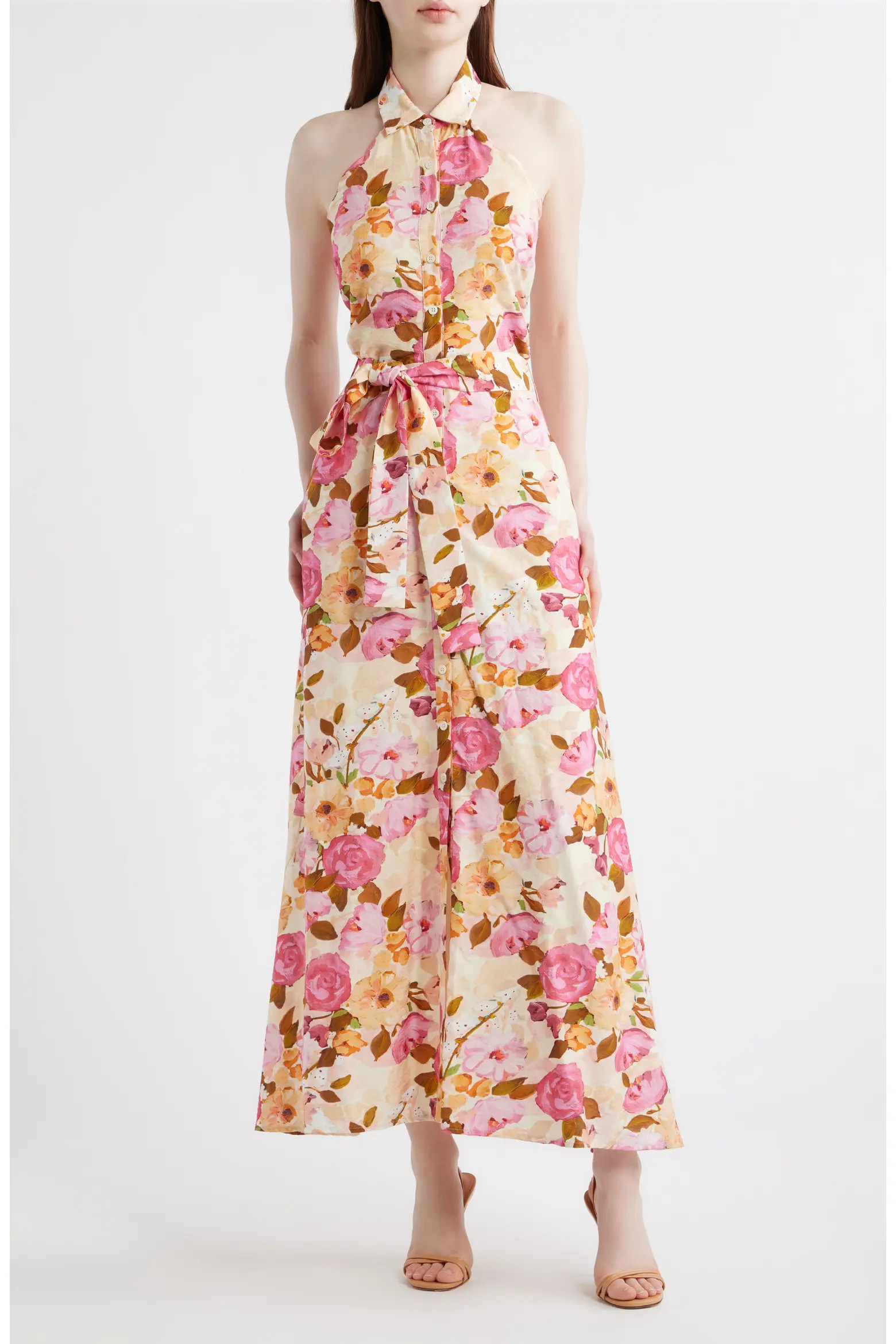 Bown Floral Halter Neck Dress (Women) | Nordstrom | Nordstrom