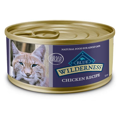 Blue Buffalo Wilderness High Protein Grain Free Natural Adult Pate Wet Cat Food with Chicken Recipe - 5.5oz | Target
