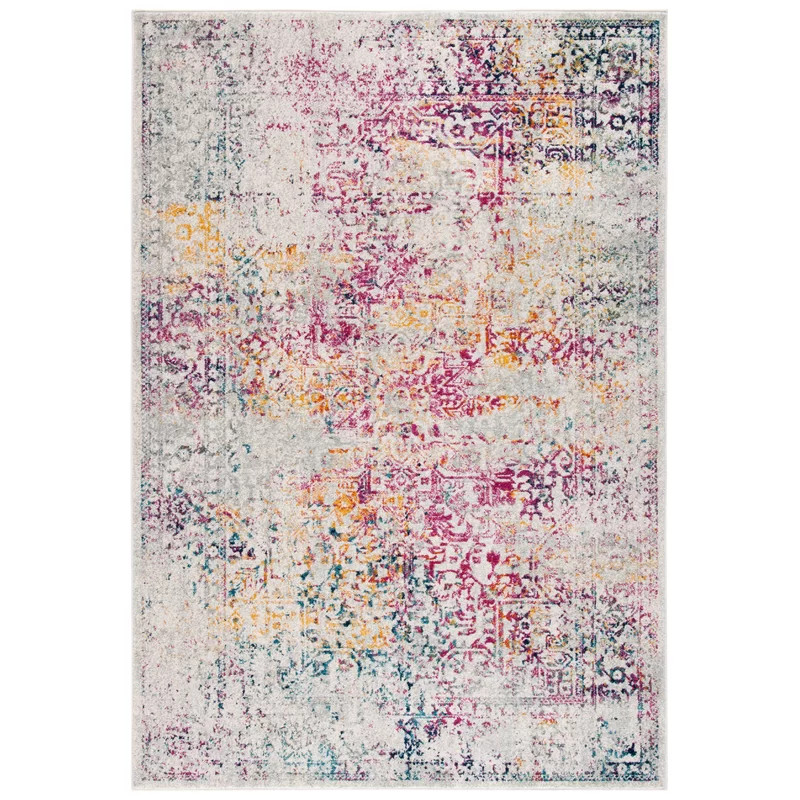 Vinnie Ivory/Fuchsia Rug | Wayfair North America