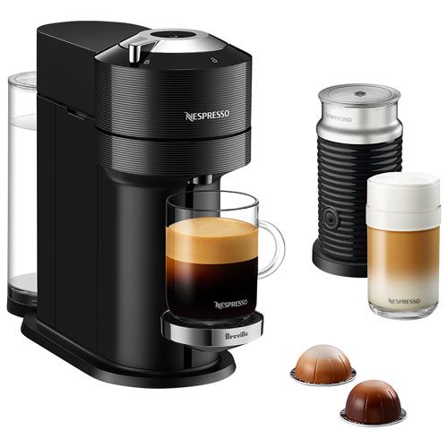 Nespresso Vertuo Next Premium Coffee & Espresso Machine by Breville with Aeroccino - Classic Blac... | Best Buy Canada