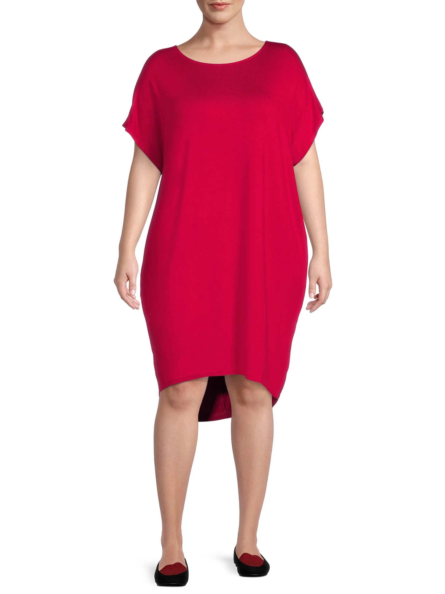 Terra & Sky Women's Plus Size Dolman Shift Dress with Pockets - Walmart.com | Walmart (US)