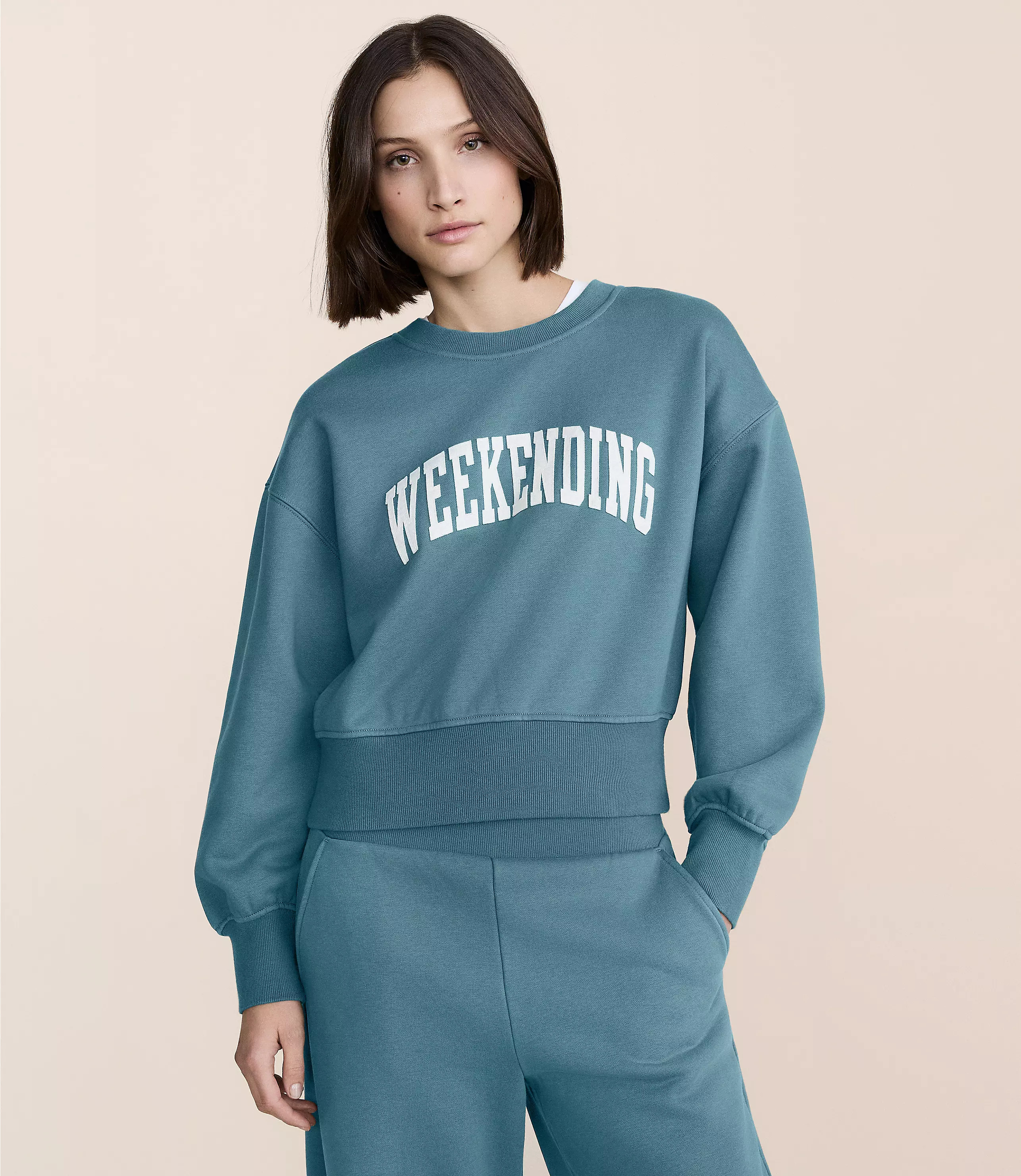 Petite Lou & Grey Weekending Elite Fleece Sweatshirt | LOFT