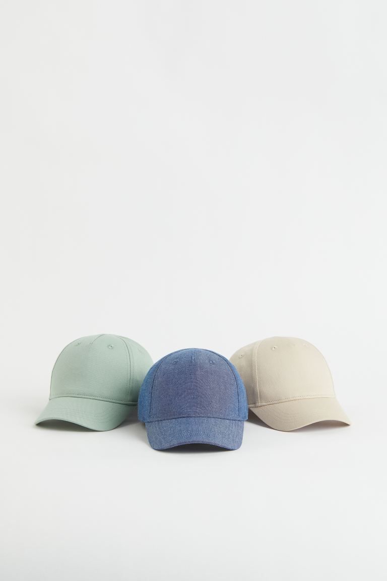 3-pack Cotton Caps | H&M (US)