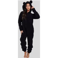 Women's Black Hooded Onesie with Ears Loungeable New Look | New Look (UK)