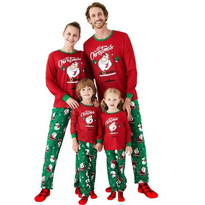 PATPAT Matching Christmas Pjs for Family Santa Print Christmas Pajamas for Family, Red Green Santa, Snowman For Family Women: M | Target