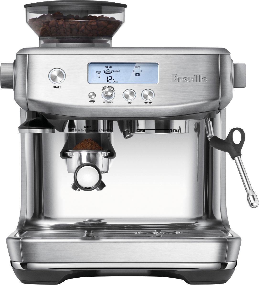 Breville the Barista Pro Espresso Machine with 15 bars of pressure, Milk Frother and intergrated ... | Best Buy U.S.