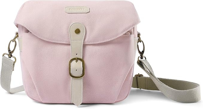 Camera Bag, BAGSMART SLR DSLR Canvas Camera Case, Vintage Padded Camera Shoulder Bag with Rain Co... | Amazon (US)