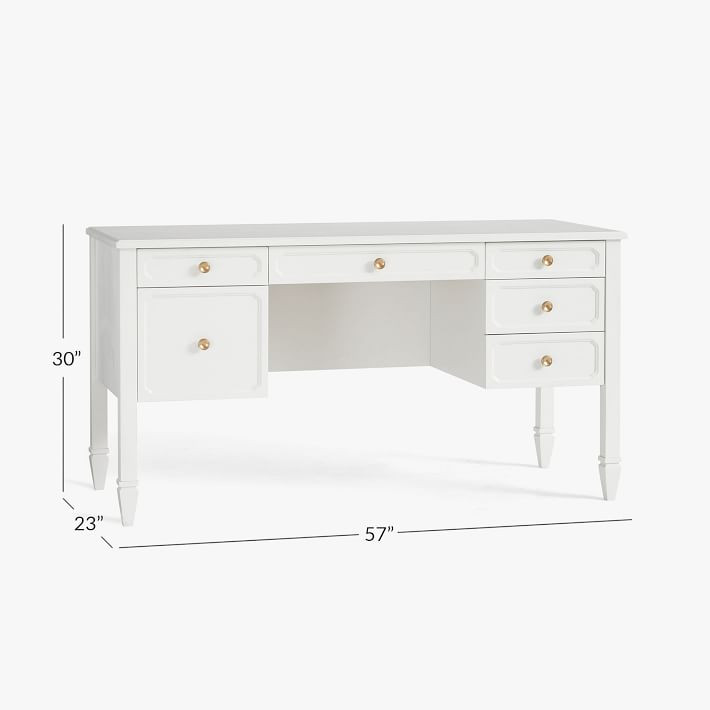 Auburn Storage Desk, Simply White | Pottery Barn Teen