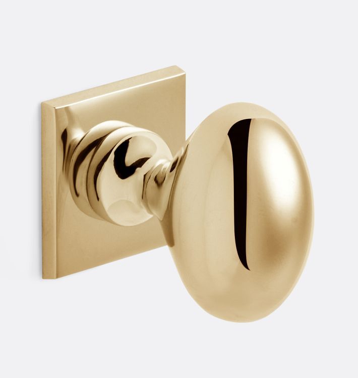 Opal Cabinet Knob with Square Backplate | Rejuvenation