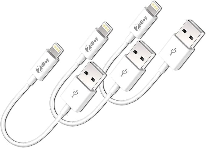 Short Lightning Cables, USB Charging Data Cord Compatible With iPhones, iPads, and iPods [3-Packs... | Amazon (US)