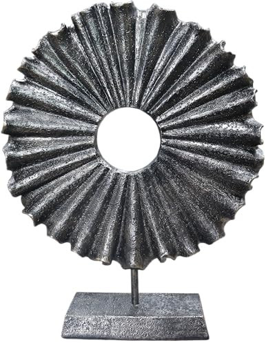 LAIKEARTS Modern Abstract Round Decorative Sculpture, Dining Living Room Desk Decor,Geometric Home Decor Statues,Shelf Top Decor Aesthetics, Coffee Tables or Office Shelves（Bronze Colored） | Amazon (US)