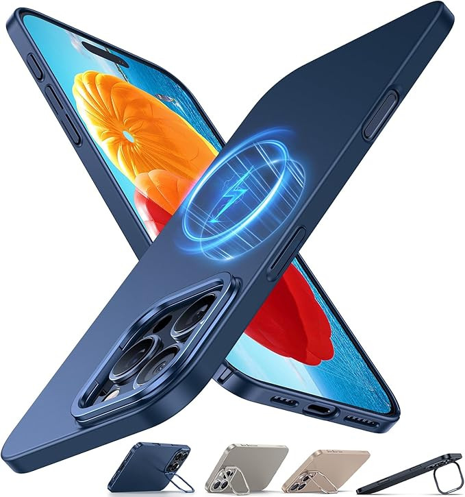 TORRAS Magnetic Slim Fit for iPhone 16 Pro Max Case with Stand, Compatible with MagSafe, Built-in... | Amazon (US)