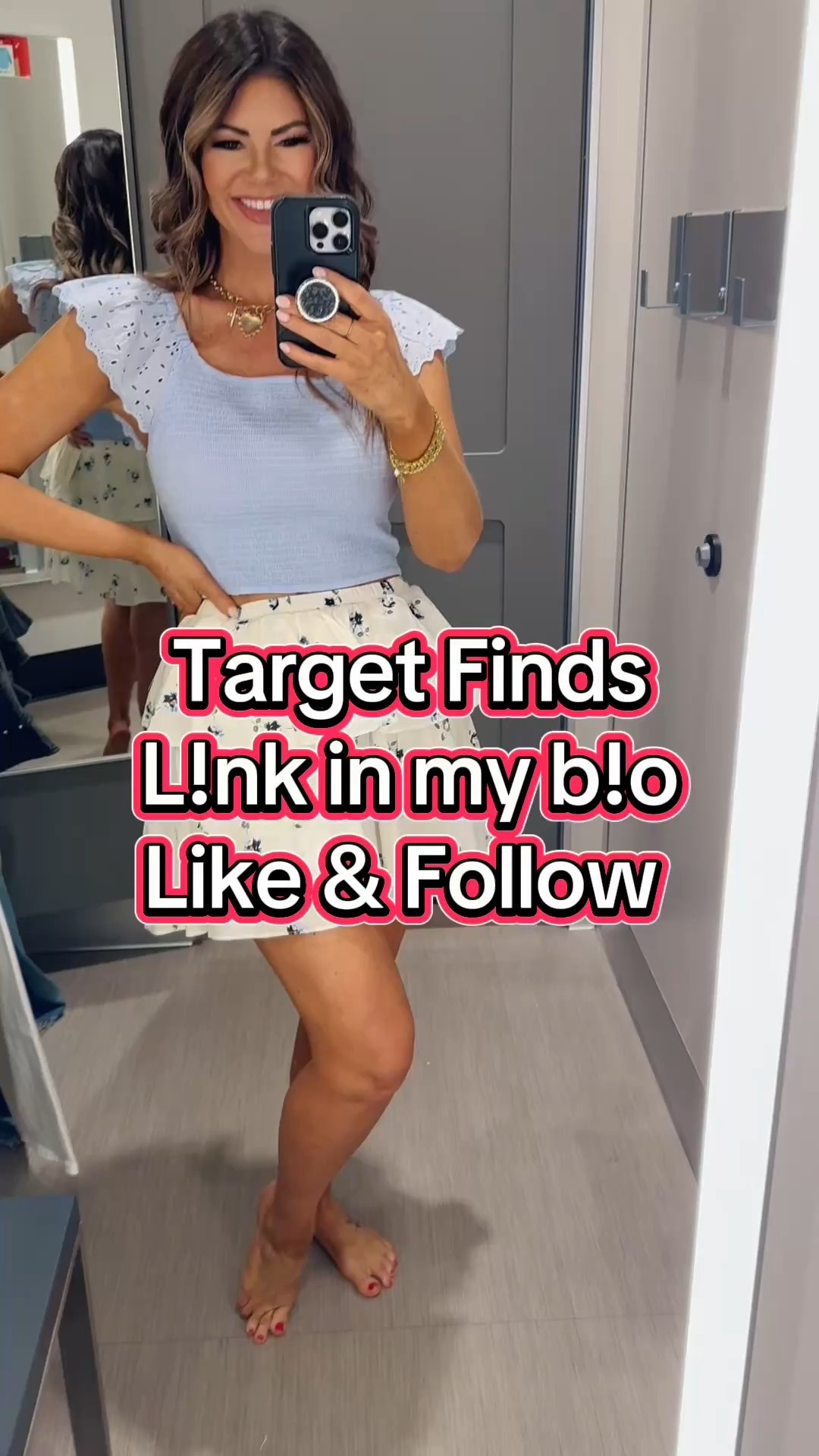 Target Finds! Blue Top Edition! Which bottoms are your favorite? 
Smoked blue eyelet sleeve top. Off white floral ruffle skirt. White wide leg denim. Affordable fashion. Spring styles. Mom approved. 

#LTKStyleTip #LTKFindsUnder50 #LTKWatchNow