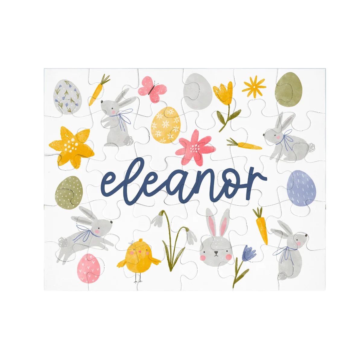 Personalized Easter Spring Name Puzzle for Toddler and Kids - Basket Gift and Games | The Little Lemons Company