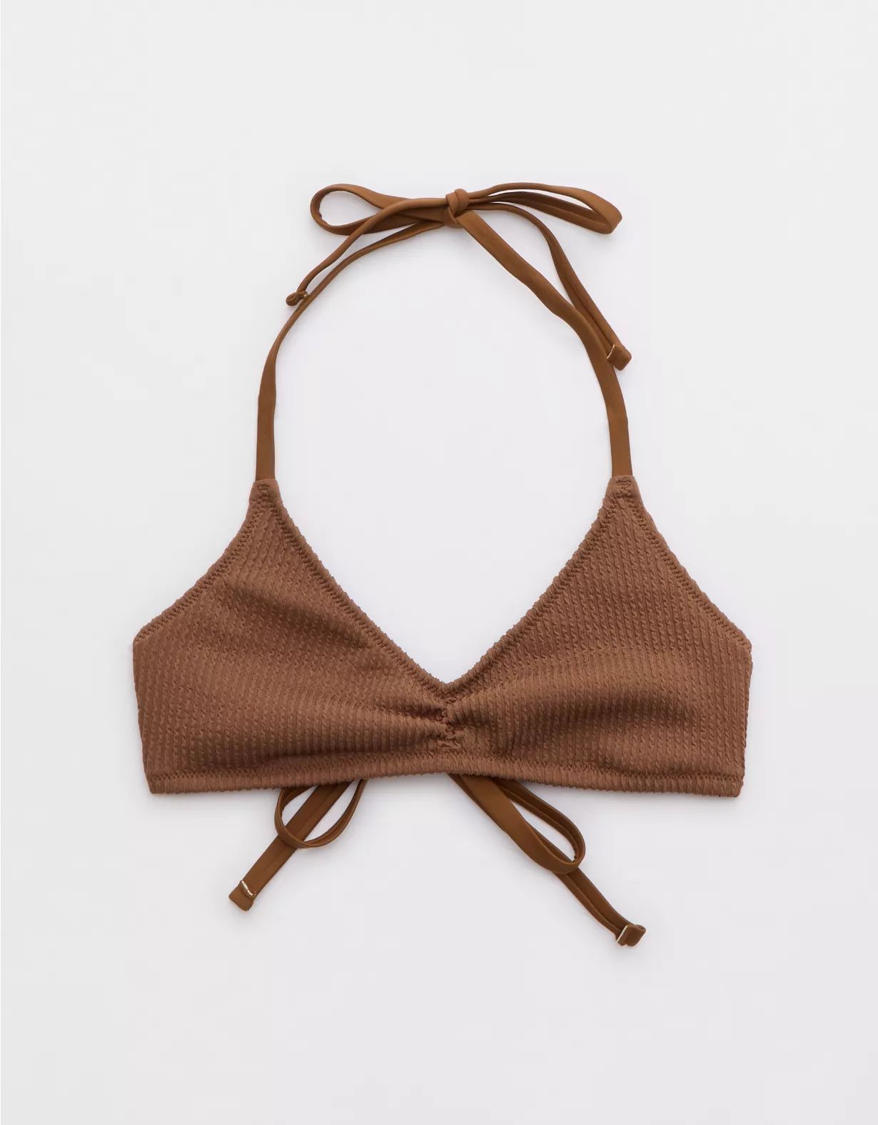 Aerie Crinkle Halter Voop Bikini Top | Aerie