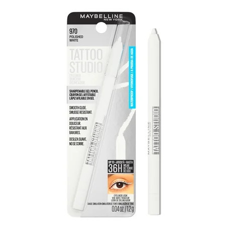 Maybelline Tattoo Studio Waterproof Eyeliner Pencil Makeup Polished White | Walmart (US)