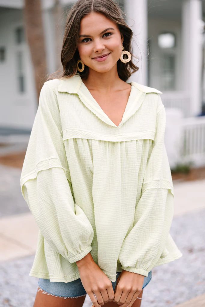 Love Life Melon Green Babydoll Top | The Mint Julep Boutique