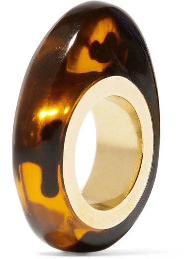 Dinosaur Designs - Tortoiseshell Resin And Gold-tone Ring | NET-A-PORTER (US)