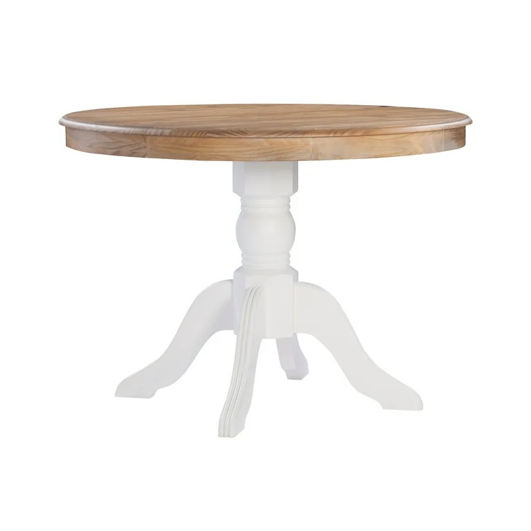 Linon Tobin  Pedestal Dining Table - Natural/White | Walmart (US)
