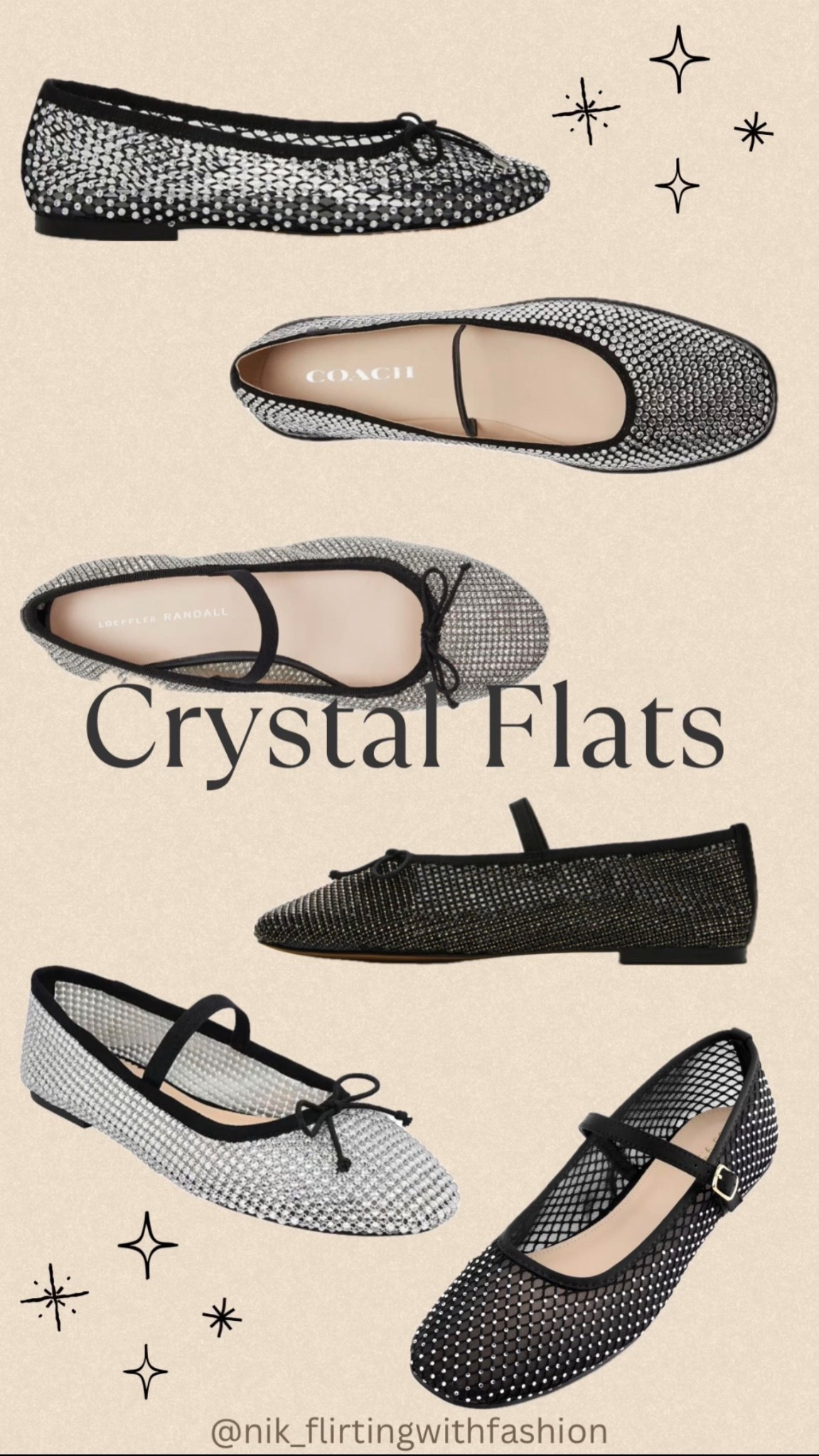 This is your sign to get yourself some crystal flats for the new year ✨ 
// embellished flats, rhinestones ballet flats