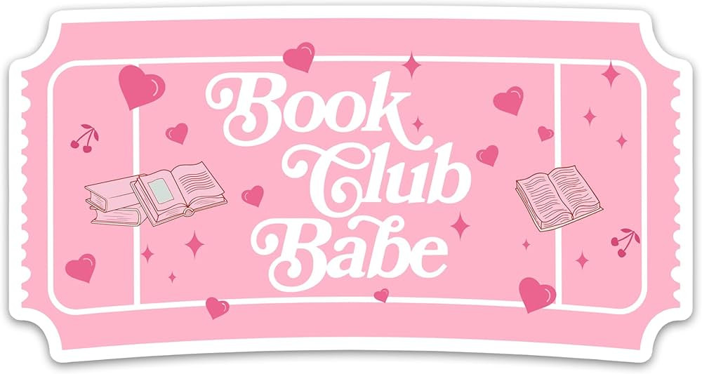 (3PCs) Book Club Babe Ticket Sticker, Cute Bookish Book Lover Decals Vinyl Waterproof Stickers fo... | Amazon (US)