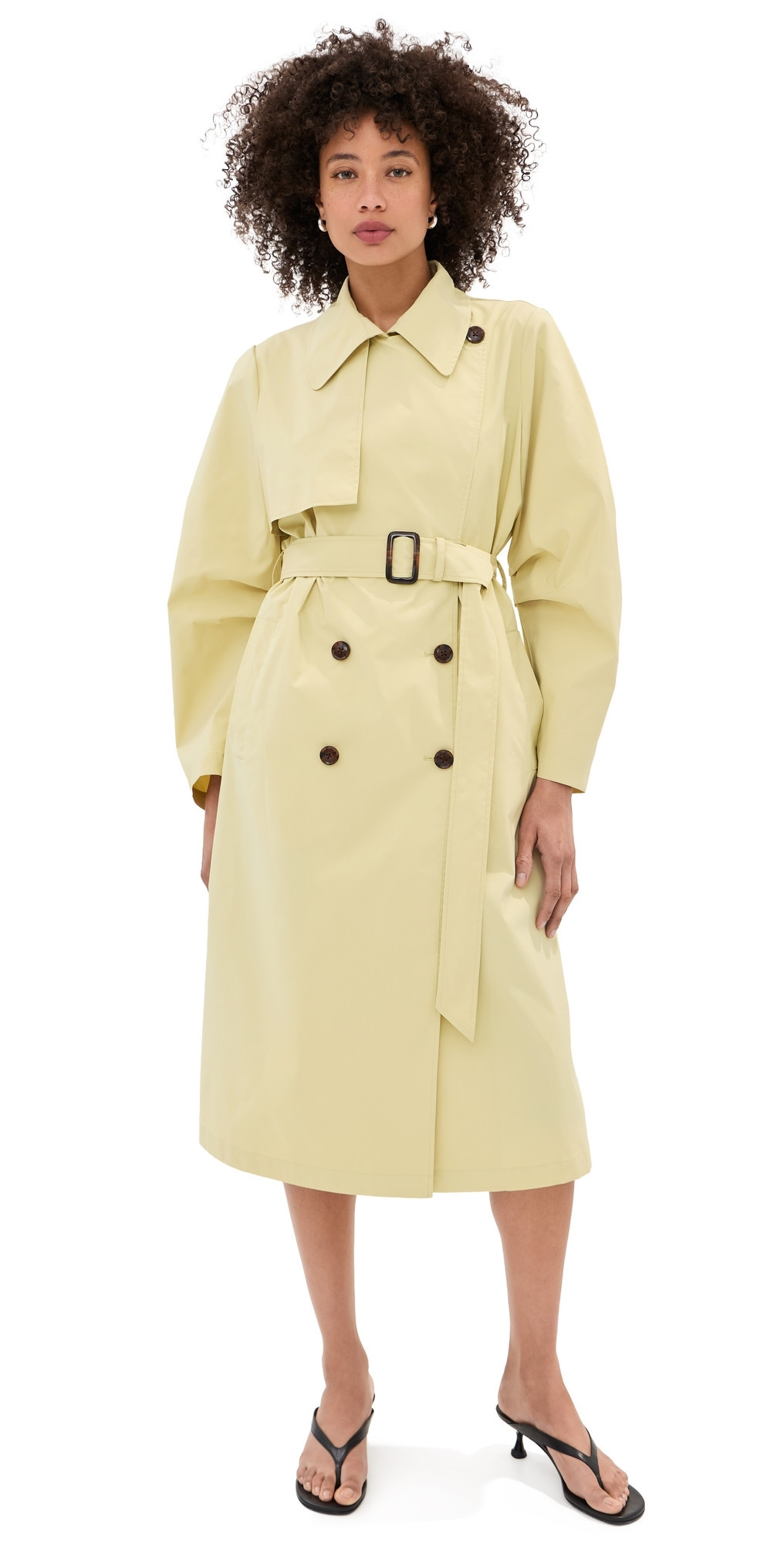 LE BOP Toby Trench Coat Honeydew XXS | Shopbop