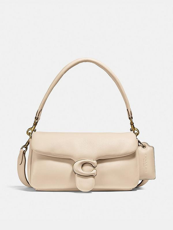 Pillow Tabby Large Leather Shoulder Bag - Ivory | Very (UK)