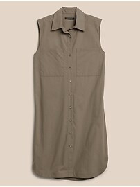 Sleeveless Poplin Shirtdress | Banana Republic Factory