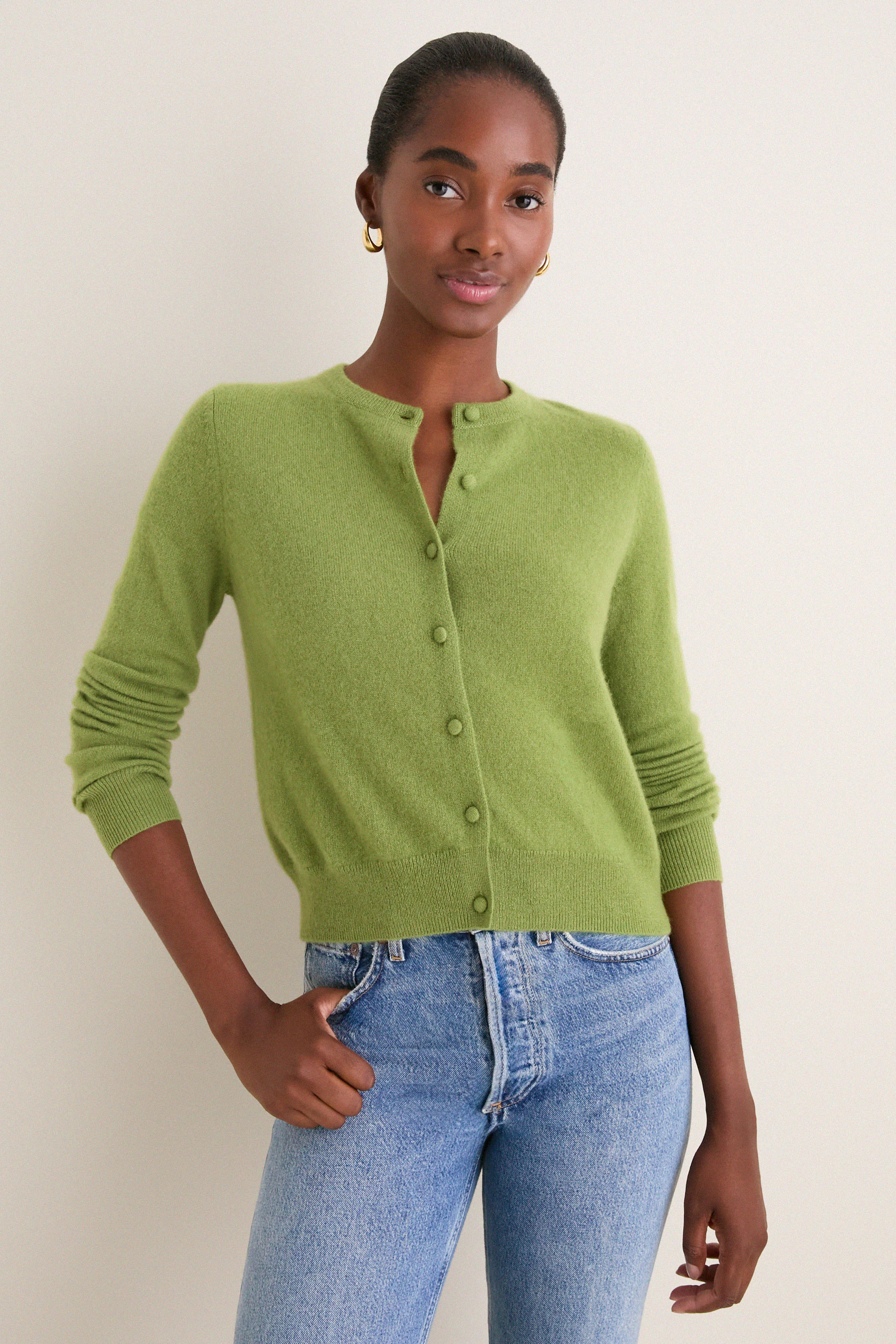 Peridot Cashmere Riley Cardigan | Tuckernuck (US)