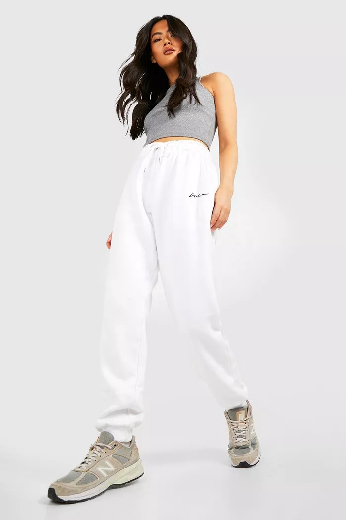 Woman Embroidered Regular Joggers | Boohoo.com (US & CA)