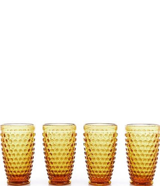 Amber Hobnail Tumblers, Set of 4 | Dillard's