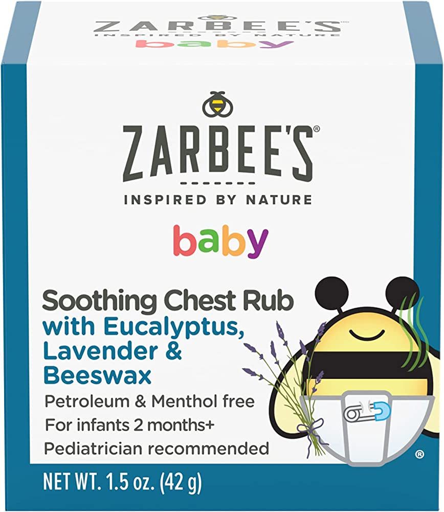Zarbee's Baby Soothing Chest Rub with Eucalyptus & Lavender, Petroleum-Free Safe and Effective Fo... | Amazon (US)
