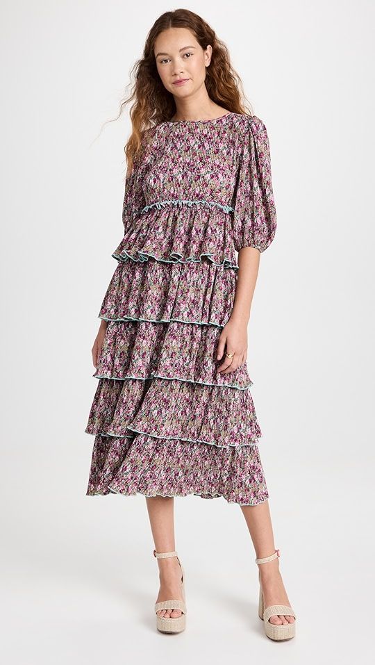 Floral Pleated Tired Dress | Shopbop