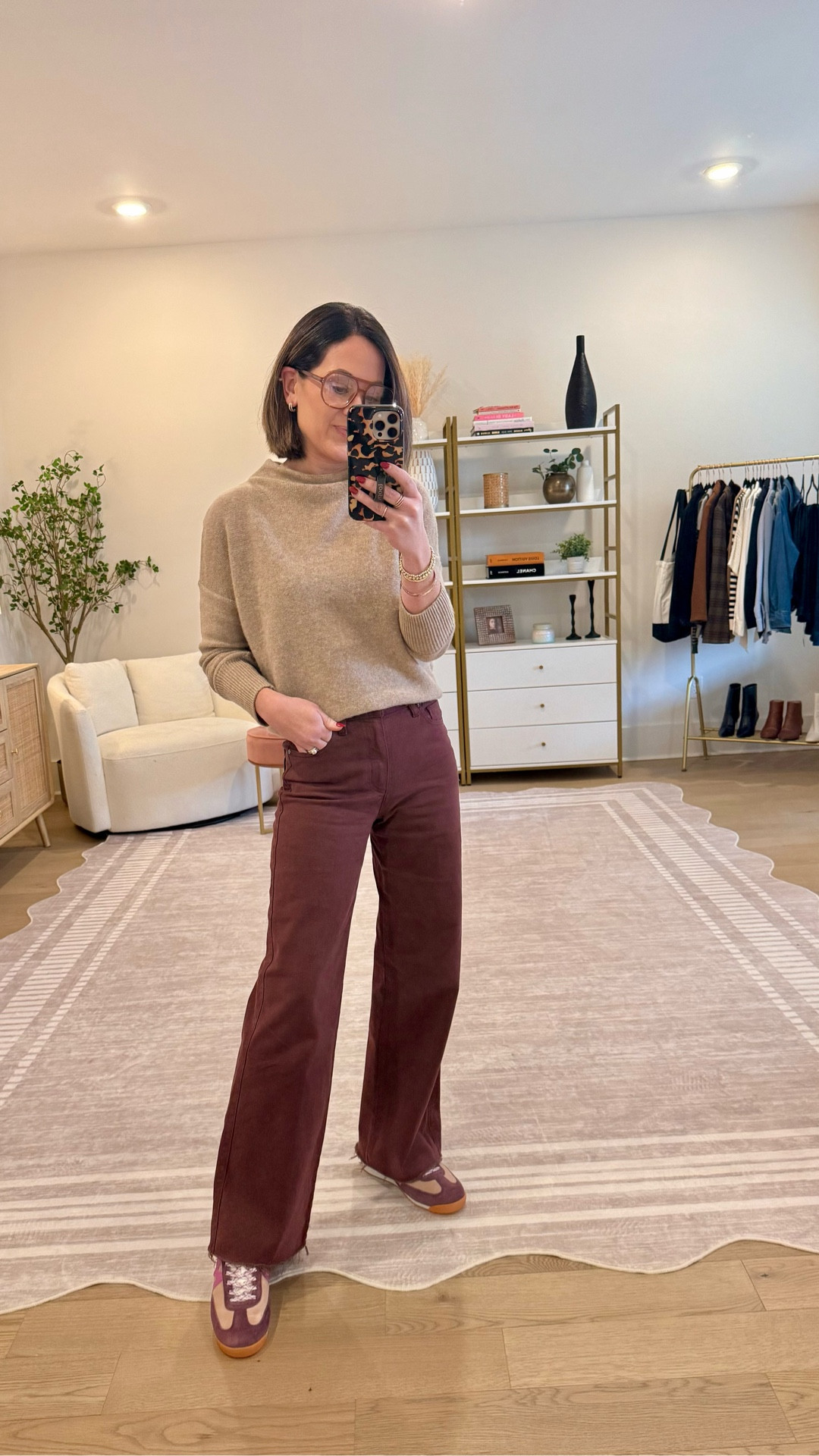 Obsessed with the Paige Anessa jeans! They are really comfortable and come in several different styles- I am wearing a 23 in the jeans (31 inch inseam) paired it with the best selling Quince cashmere sweater and the cutest and comfortable fun fashion sneaker for a casual look! 

#LTKPetite #LTKOver40 #LTKootd