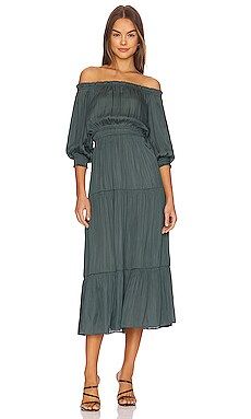 MINKPINK Anya Midi Dress in Dark Teal from Revolve.com | Revolve Clothing (Global)