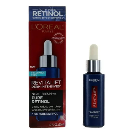 L'Oreal Paris Revitalift Derm Intensives Night Serum, 0.3% Pure Retinol, 1 fl oz | Walmart (US)