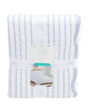 Cotton Reversible Striped Quilt Set | TJ Maxx