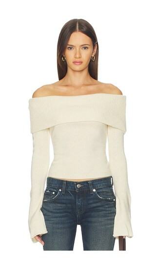 SNDYS x REVOLVE X Revolve Orlea Knit Top Sweater in White. - size M | Revolve Clothing (Global)