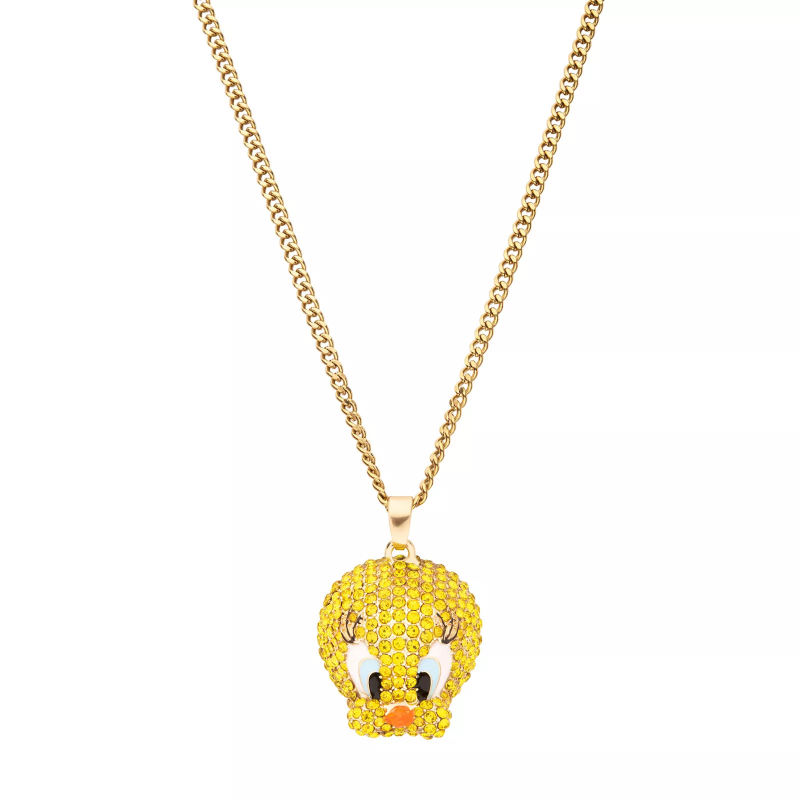 Looney Tunes Tweety Bird Bling Necklace, Women's, Size: 22", Gold Tone | Kohl's