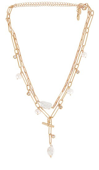 Layered Pearl Necklace Set in Gold | Revolve Clothing (Global)