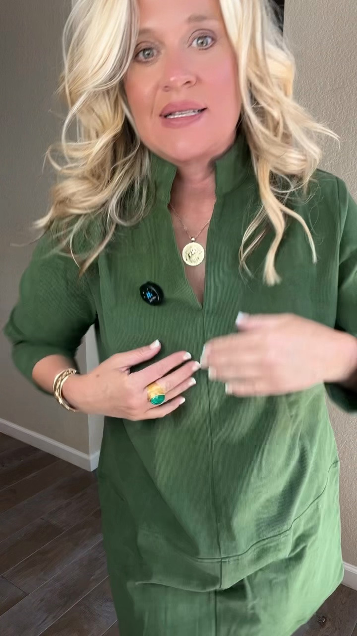 ✨Tap the bell, save and ❤️ start here over 40 fashion, midlife style, midsize fashion and luxury looks for less.  

⬇️Sizing information:
Large (size down if in between sizes.)

This olive-green shirt dress with tall chocolate-brown boots is perfect for 10 real-life occasions for women over 40 and 50.
Fall brunch with girlfriends
Date night with your husband
Wine tasting or a vineyard afternoon
Casual Friday at the office
Thanksgiving dinner with family
Fall family photos
Lunch and shopping with friends
Church or a Sunday gathering
A weekend getaway in the mountains
Dinner out when you want to look put-together without trying too hard

👑 Helping you look good, feel good.-Lindsey Denver   Check back daily for belly-friendly style, confidence, and Outfit Physics™.

Comment SHOP below to receive a DM with the link to this post on my LTK ⬇ https://liketk.it/6psao