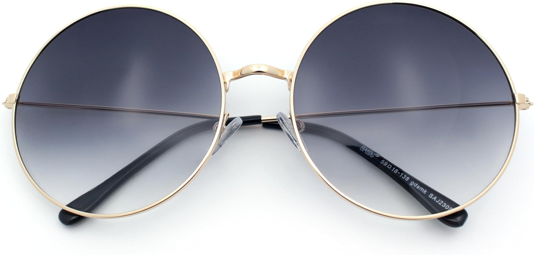 SA106 Classic Oversize Style Hippie Round Circle Lens Sunglasses | Amazon (US)