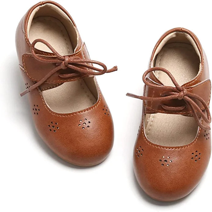 ESTINE Toddler Little Girls Dress Ballet Shoes-Baby Kids Princess Wedding Strap Mary Jane Flats | Amazon (US)